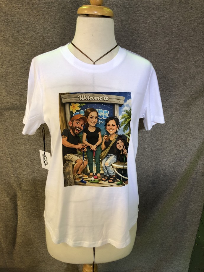 Custom photo t-shirt printed in Brisbane